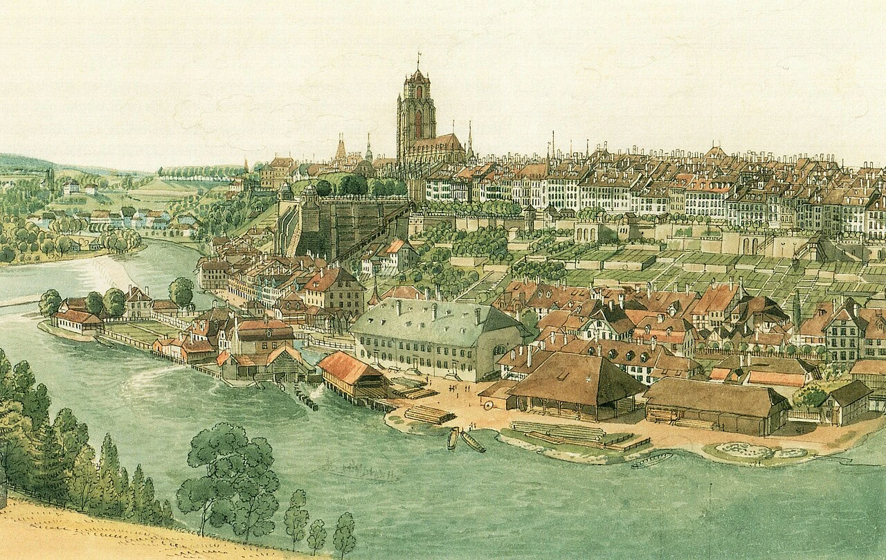 1796-Franz Schmid - Berna vista dal Muristalden